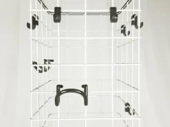 Pamono Grey Plastic & White Metal 4788 Freestanding Clothes Stand by Anna Castelli Ferrieri for Kartell, 1980s><noscript><img width=