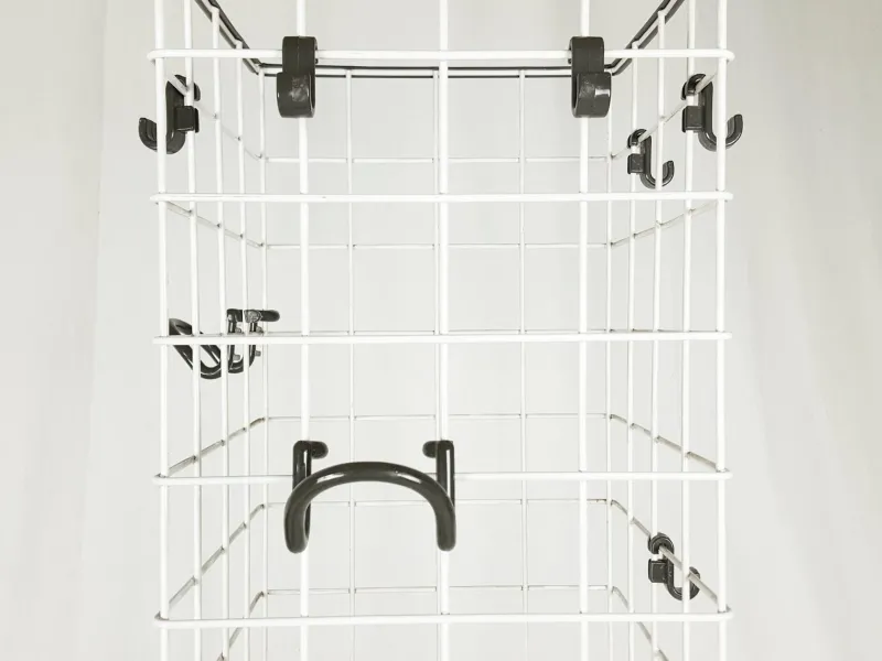 Pamono Grey Plastic & White Metal 4788 Freestanding Clothes Stand by Anna Castelli Ferrieri for Kartell, 1980s> Racks, Hooks & Valets