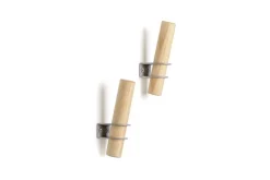 Pamono Grey Torch Hooks by Tore Bleuzé for Emko, Set of 2> Racks, Hooks & Valets