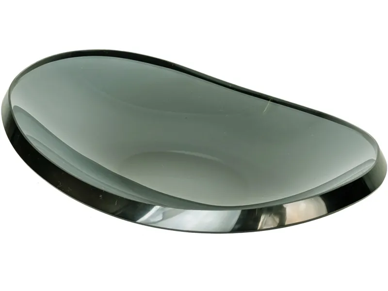 Pamono Grinded Smoked Glass Bowl attributed to Fontana Arte, 1960s> Bowls