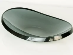 Pamono Grinded Smoked Glass Bowl attributed to Fontana Arte, 1960s><noscript><img width=