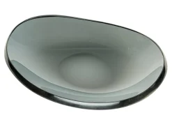 Pamono Grinded Smoked Glass Bowl attributed to Fontana Arte, 1960s><noscript><img width=