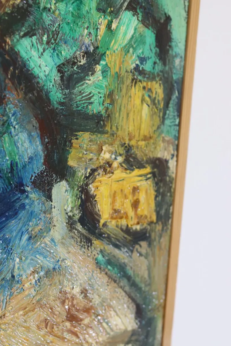 Pamono Gösta Falck, Girl, 1960s, Oil on Canvas, Framed> Mid-Century
