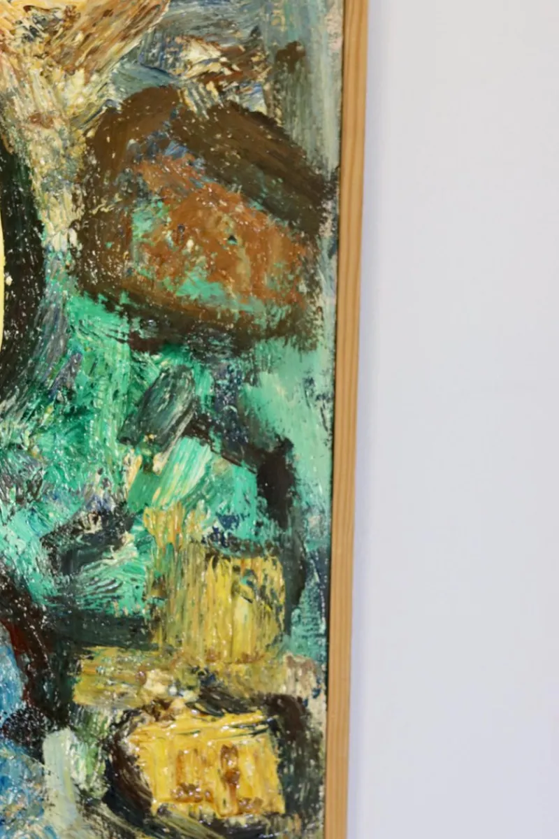 Pamono Gösta Falck, Girl, 1960s, Oil on Canvas, Framed> Mid-Century