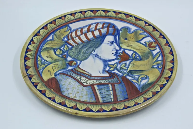 Outlet Pamono Gualdo Tadino Dishes by A.Rubboli, 1930s, Set of 2