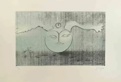 Pamono Guelfo Bianchini, Lunar Poet, Etching, 1970s> Prints & Multiples