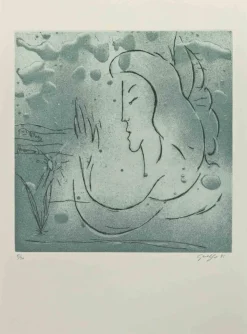 Clearance Pamono Guelfo Bianchini, The Muse, Etching, 1995