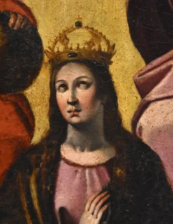 New Pamono Guglielmo Caccia, Assumption of the Virgin Trinity Angels, 1630, Oil on Canvas, Framed