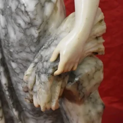 Pamono Guglielmo Pugi, Woman Sculpture, 1800s, Alabaster & Marble><noscript><img width=