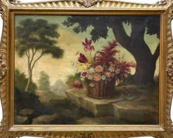 Clearance Pamono Guido Tosi, Living Nature in the Landscape, 19th Century, Oil on Canvas