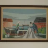 Pamono Gunnar Fohlin, Fisherman, 1975, Oil on Canvas, Framed> Mid-Century|Painting