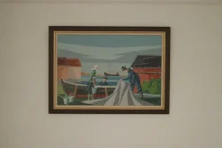 Pamono Gunnar Fohlin, Fisherman, 1975, Oil on Canvas, Framed><noscript><img width=