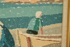 Pamono Gunnar Fohlin, Fisherman, 1960s, Oil on Canvas, Framed><noscript><img width=