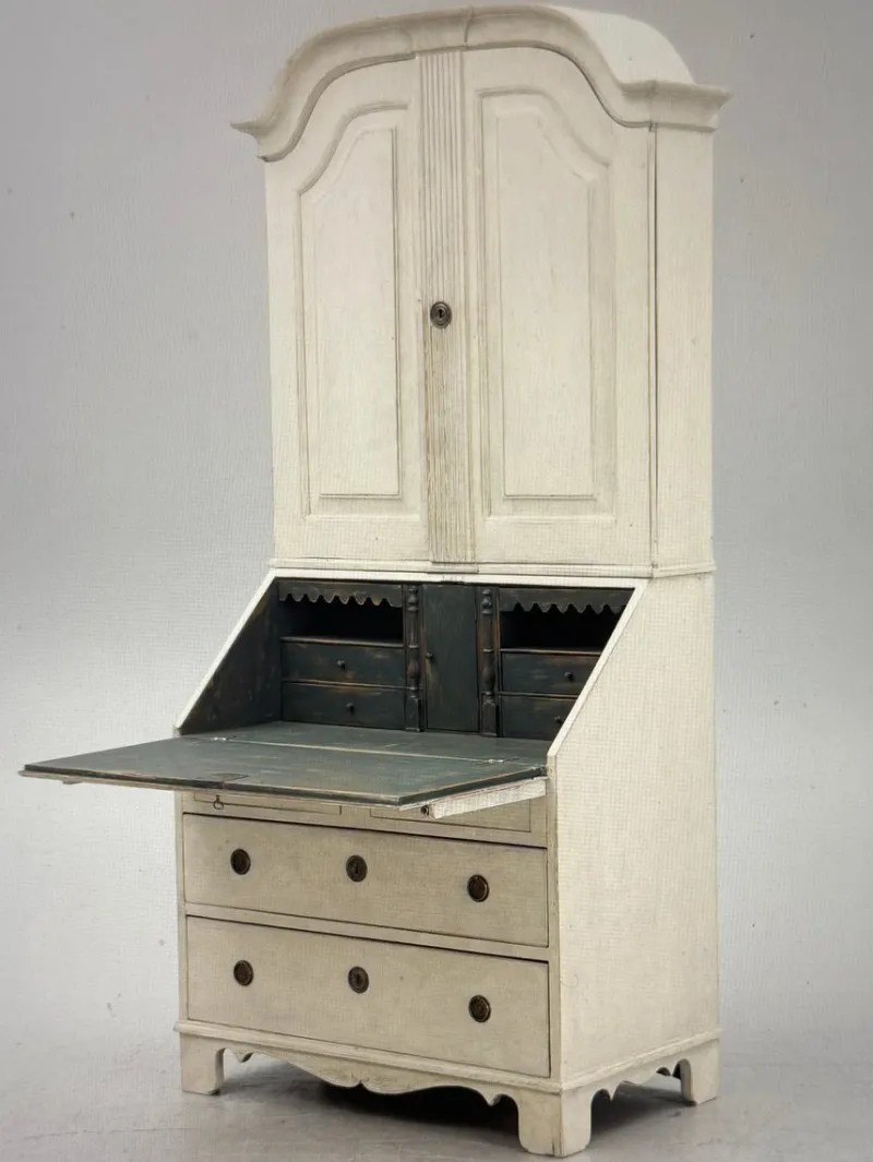 New Pamono Gustavian Essay Secretaire, 1860