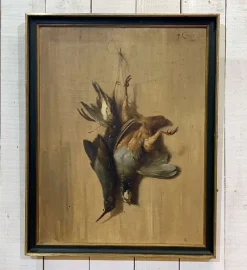 Pamono H. Charles, Still Lifes, 1890s, Oil on Canvases, Framed, Set of 2><noscript><img width=