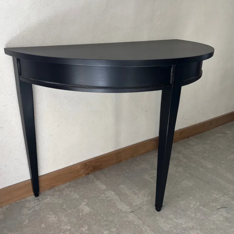 Pamono Half-Moon Console Table in Black Patina> Console Tables