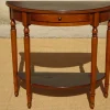 Pamono Half-Moon Console with Drawer in Cherry Wood, 1980s> Console Tables