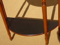 Pamono Half-Moon Console with Drawer in Cherry Wood, 1980s><noscript><img width=