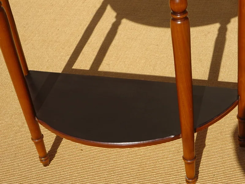Pamono Half-Moon Console with Drawer in Cherry Wood, 1980s> Console Tables