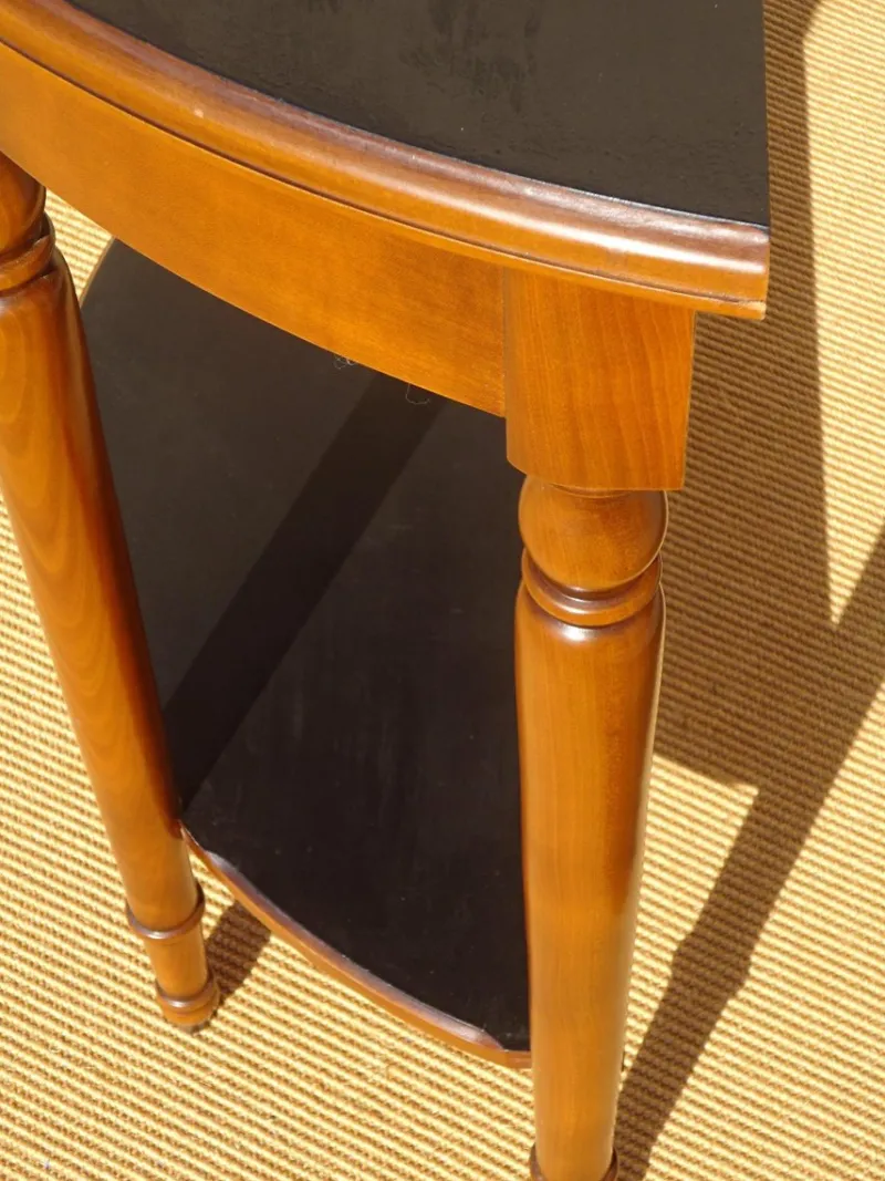 Pamono Half-Moon Console with Drawer in Cherry Wood, 1980s> Console Tables