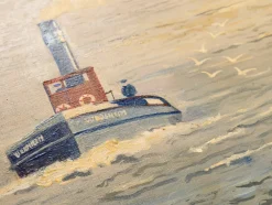 Pamono Hamburger Harbor, Oil on Canvas><noscript><img width=