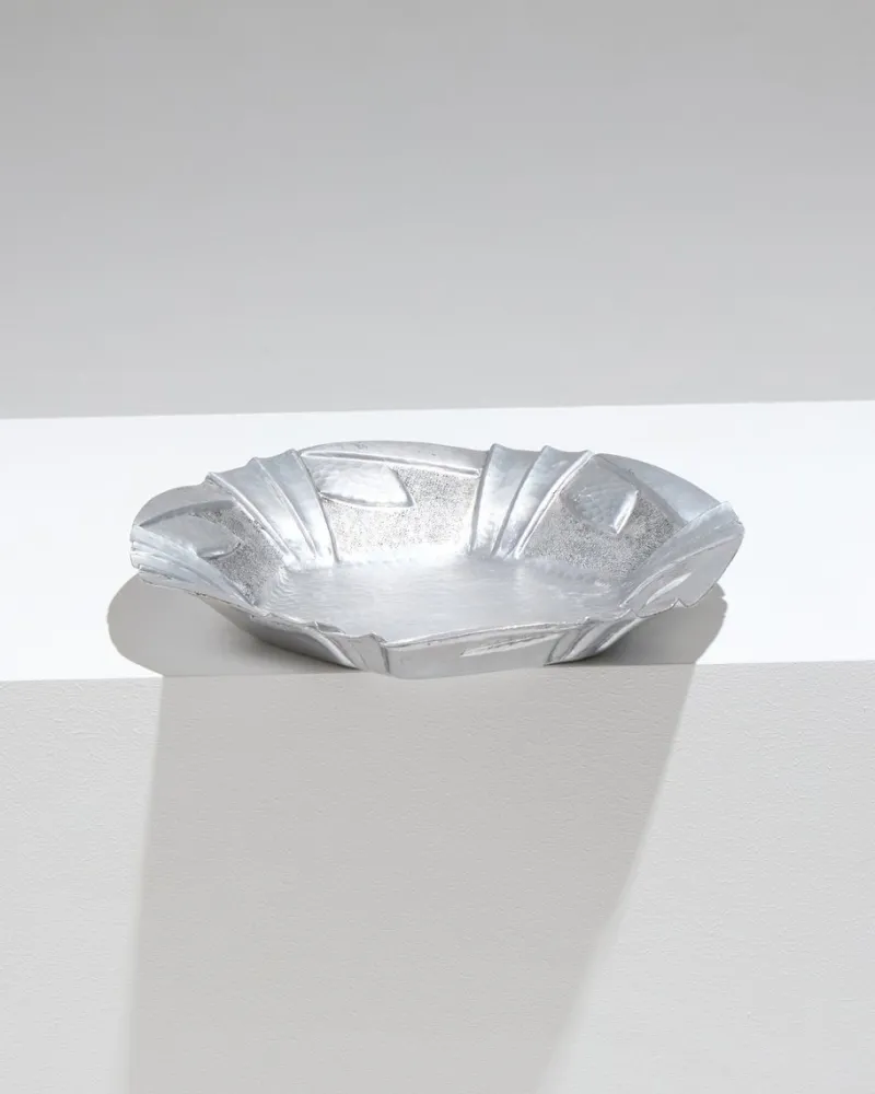 Pamono Hammered Pewter Dish from Louis Houzeaux, 1930s