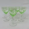 Discount Pamono Hand Blown Art Nouveau Uranium Glass Wine Glasses, Set of 8