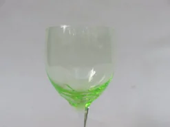 Discount Pamono Hand Blown Art Nouveau Uranium Glass Wine Glasses, Set of 8
