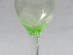 Discount Pamono Hand Blown Art Nouveau Uranium Glass Wine Glasses, Set of 8