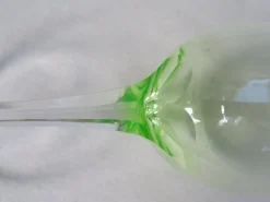 Discount Pamono Hand Blown Art Nouveau Uranium Glass Wine Glasses, Set of 8