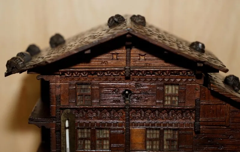 Pamono Hand Carved Black Forest Wood Cigar Box, 1880s> Fireplaces And Mantels