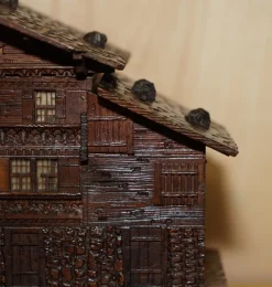 Pamono Hand Carved Black Forest Wood Cigar Box, 1880s><noscript><img width=