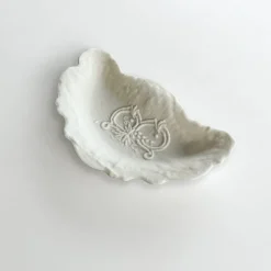Outlet Pamono Hand Made White Porcelain Half Moon Plate by Studio Desimonewayland