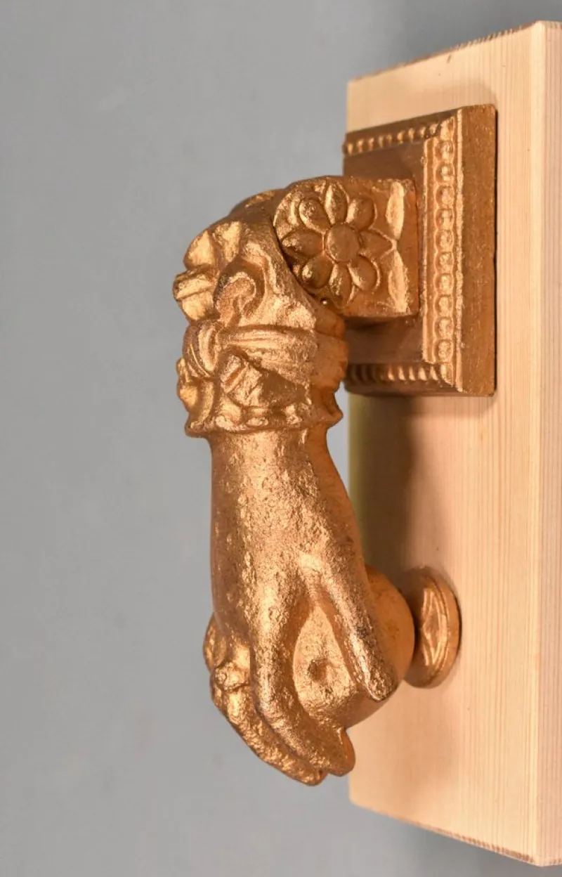 Pamono Hand of Fatima Door Knocker in Iron from Camion Frères> Architectural Elements