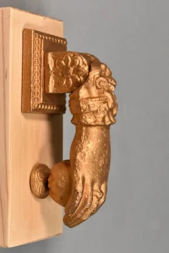 Pamono Hand of Fatima Door Knocker in Iron from Camion Frères> Architectural Elements