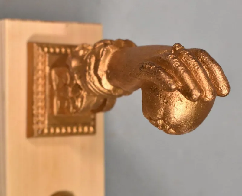 Pamono Hand of Fatima Door Knocker in Iron from Camion Frères> Architectural Elements