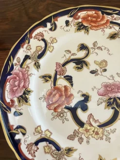 Pamono Hand Painted Masons Ironstone Plates, 1920s, Set of 2><noscript><img width=