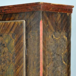 Best Pamono Hand Painted Pine Cabinet, 1850