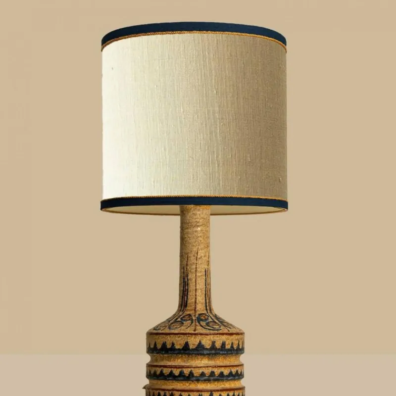 Pamono Hand Painted Sculptural Table Lamps, 1960s, Set of 2> Table Lamps