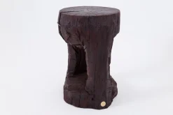 Pamono Hand-Carved Sculptural Hardwood Side Table by Logniture><noscript><img width=