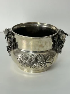 Pamono Hand-Chiseled 925 Sterling Silver Champagne Bucket, 1980s> Ice Buckets & Wine Coolers