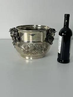 Pamono Hand-Chiseled 925 Sterling Silver Champagne Bucket, 1980s> Ice Buckets & Wine Coolers