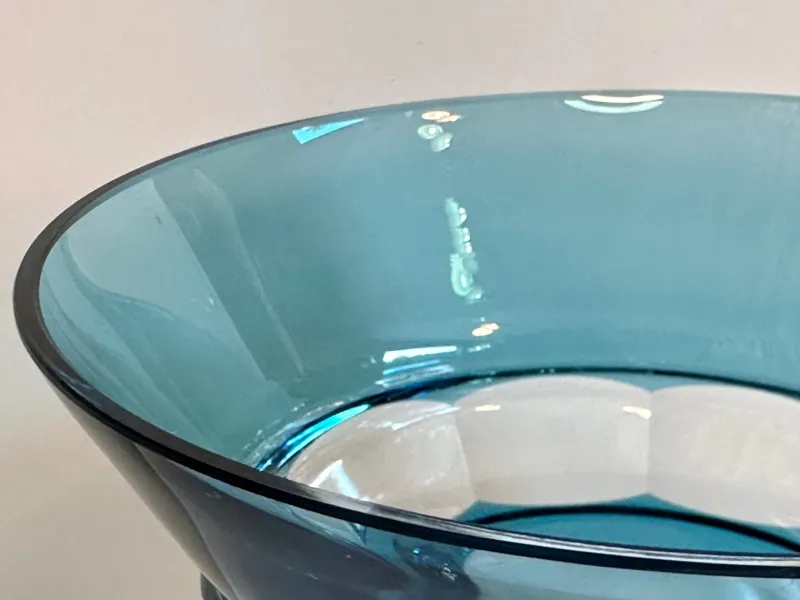 Pamono Handcrafted Art Deco Crystal Glass Bowl from Ludwig Moser & Söhne Karlsbad, Czechoslovakia, 1920s> Bowls