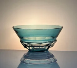Pamono Handcrafted Art Deco Crystal Glass Bowl from Ludwig Moser & Söhne Karlsbad, Czechoslovakia, 1920s><noscript><img width=