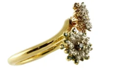 Pamono Handcrafted Ring with Diamonds & Yellow and White Gold