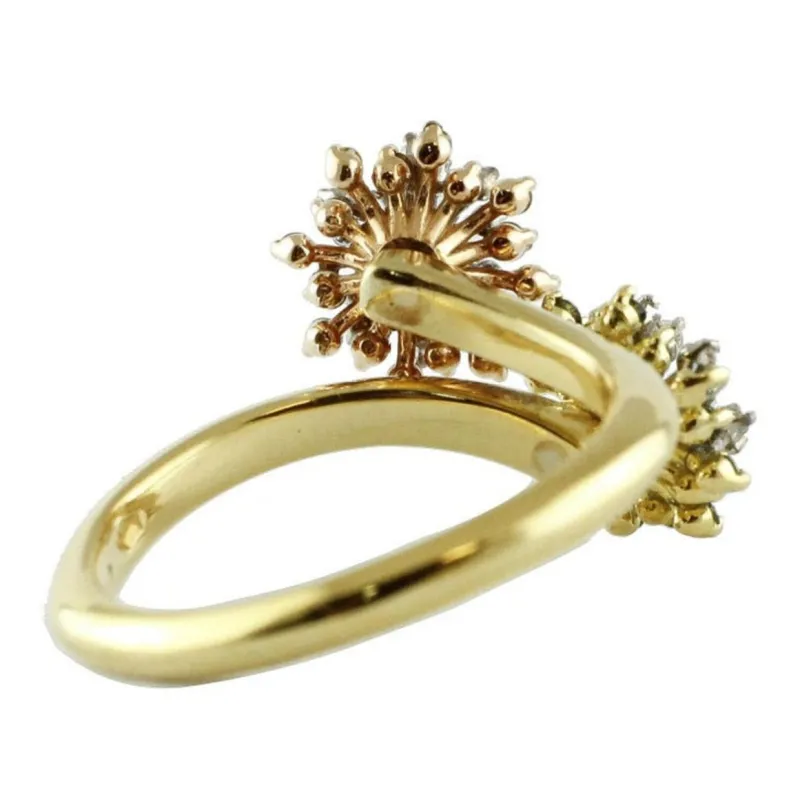 Pamono Handcrafted Ring with Diamonds & Yellow and White Gold