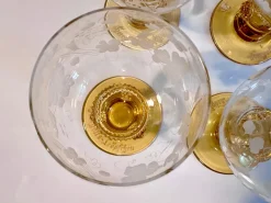 Online Pamono Handcrafted Wine or Brandy Glasses from Theresienthal Glassworks, Germany 1950s, Set of 4