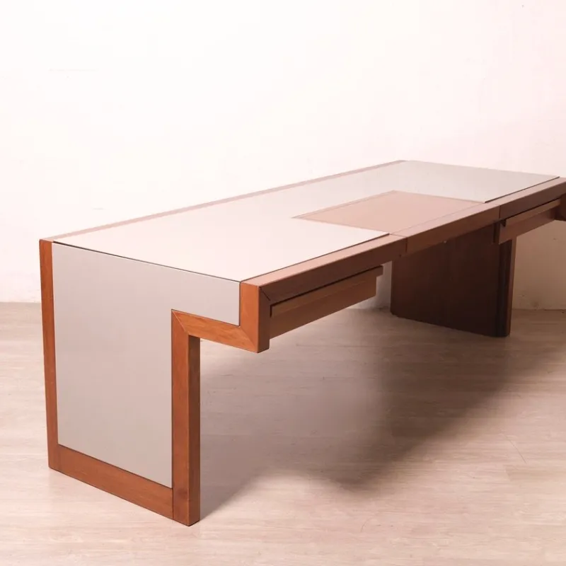 Pamono Handcrafted Wooden Desk, 1970s> Desks