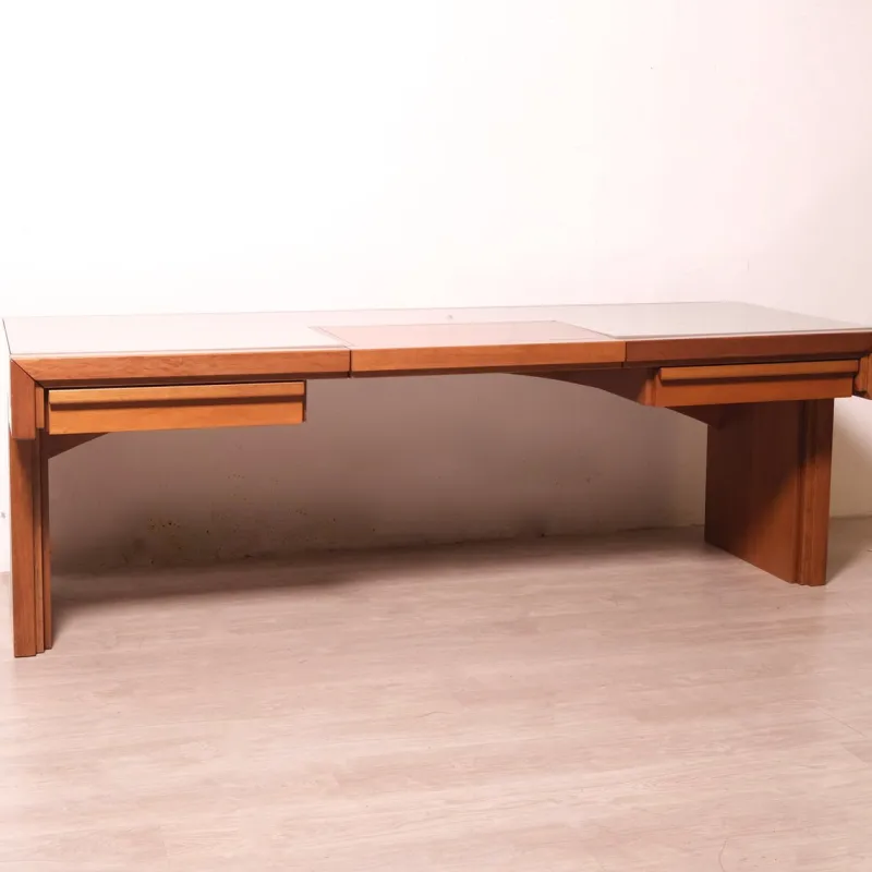 Pamono Handcrafted Wooden Desk, 1970s> Desks