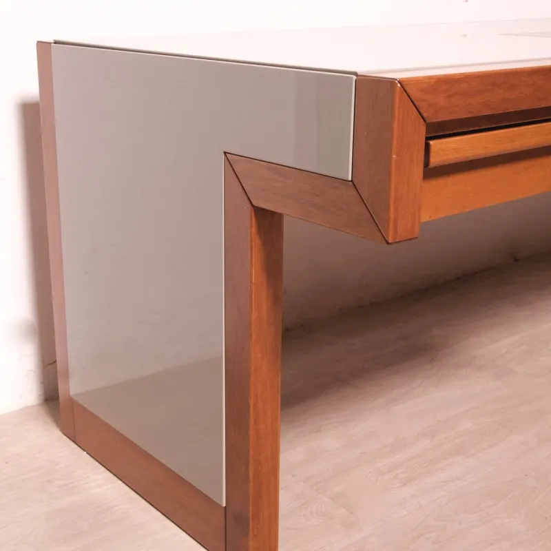 Pamono Handcrafted Wooden Desk, 1970s> Desks